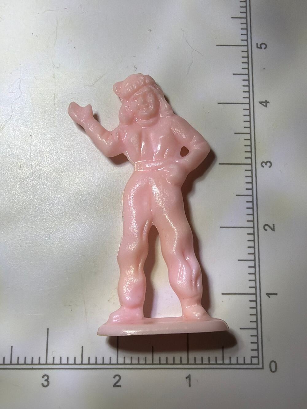 Vintage 1950s Pink Plastic Miniature Woman Figure 100 Little Dolls Style Toy